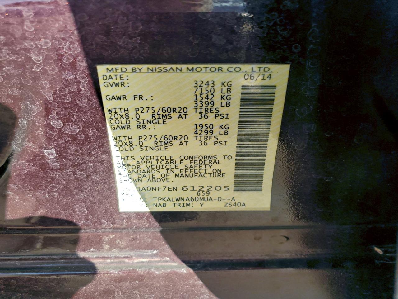 Nissan Armada Platinum Image 13