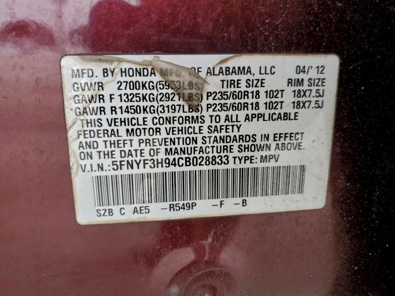 Honda Pilot Touring Image 10