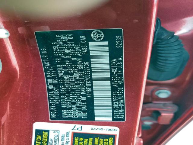 Toyota Camry Base Image 4